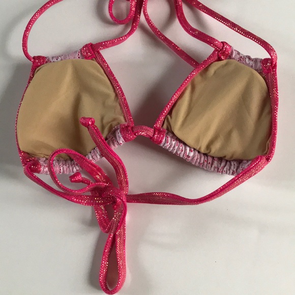 Ravish Pink and White Lace Bikini - Picture 5 of 7